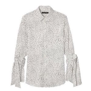 Banana Republic size s white  Polk a dot blouse